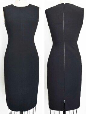 Narciso Rodriguez Womens Stretch Black Dress Designer Sheath Bodycon Dress 40